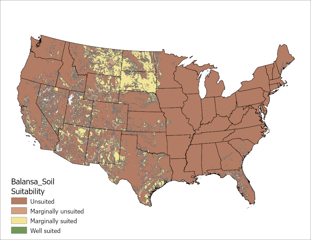 Balansa Soil US Map