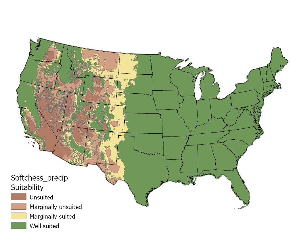 Softchess Precipitation US Map