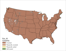 Rye Climate and Soil US Map