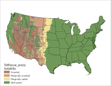 Tall Fescue Precipitation US Map