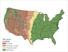 Teff Precipitation US Map