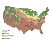 Triticale Temperature Maximum US Map