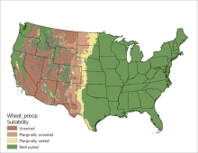 Wheat Precipitation US Map