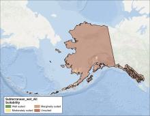 Subterranean Wet Climate and Soil Alaska Map